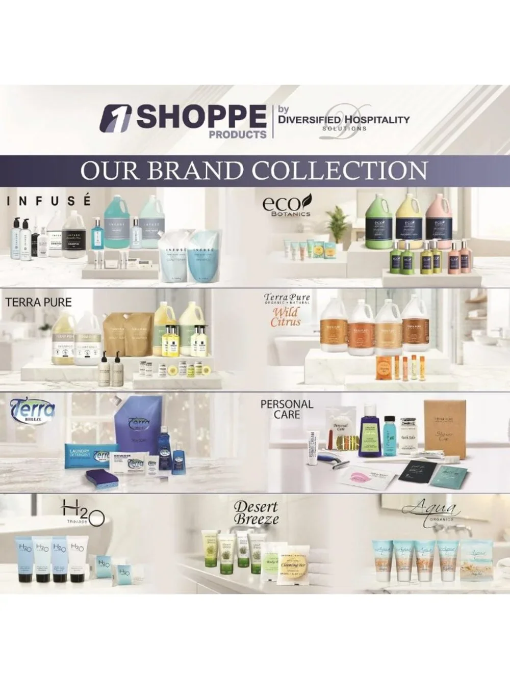 4-Piece Spa Set: Shampoo, Conditioner, Hand & Body Wash, Moisturizing Lotion
